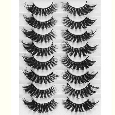LEKGAVD 8 Pairs 3D Mink False Eyelashes