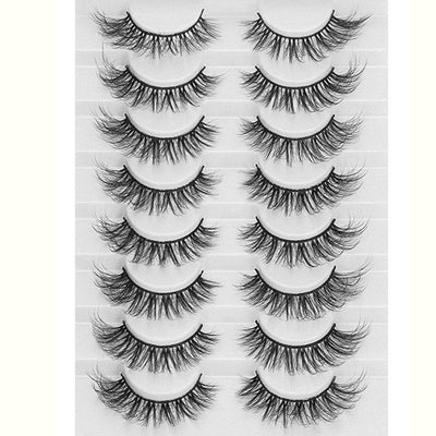 LEKGAVD 8 Pairs 3D Mink False Eyelashes