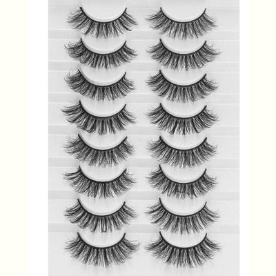 LEKGAVD 8 Pairs 3D Mink False Eyelashes