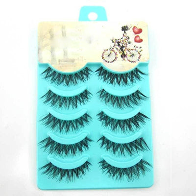 5Pairs Black Handmade Eyelashes