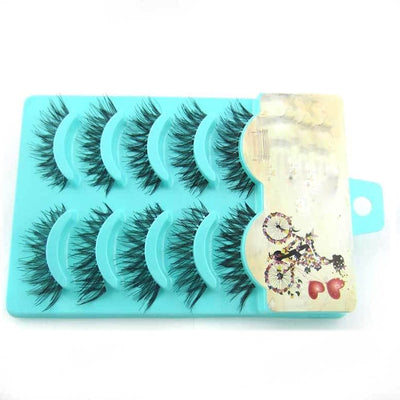 5Pairs Black Handmade Eyelashes